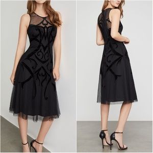 NWT BCBGMAXAZRIA Velvet Applique Dress
